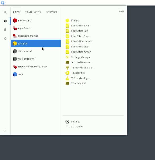 Personal Apps in Yellow